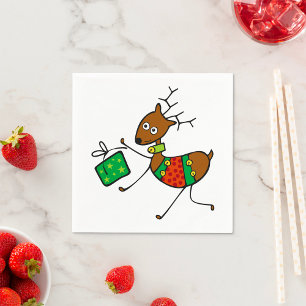 Christmas Reindeer Paper Napkins