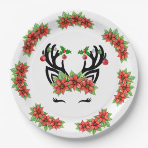 Christmas Reindeer Paper Plate