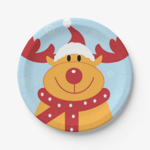 Christmas Reindeer Paper Plate