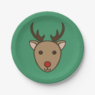  Christmas Reindeer Party Paper Plates