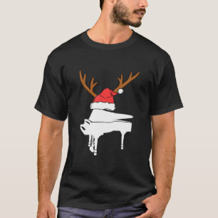 Christmas Reindeer Piano Piano Christmas T-Shirt