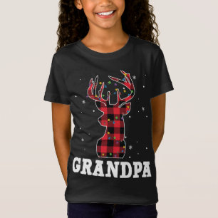 Christmas Reindeer Plaid Family Matching Pajama Gr T-Shirt