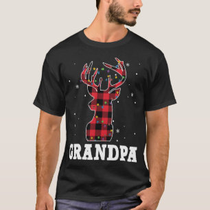 Christmas Reindeer Plaid Family Matching Pajama Gr T-Shirt