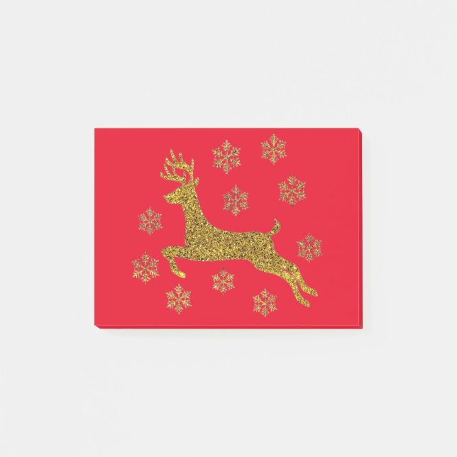 Christmas Reindeer Post-it Notes (Front)