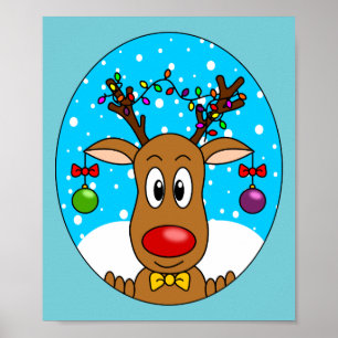 Christmas Reindeer Poster