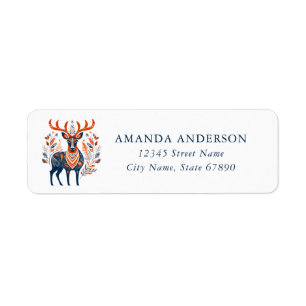 Christmas Reindeer Return Address Labels