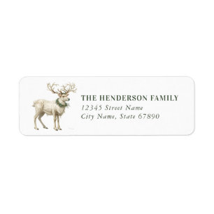 Christmas Reindeer Return Address Labels