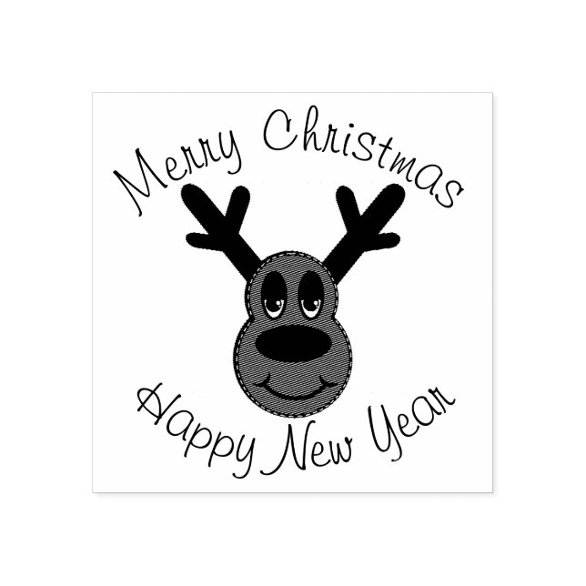 Christmas Reindeer Rubber Stamp (Imprint)