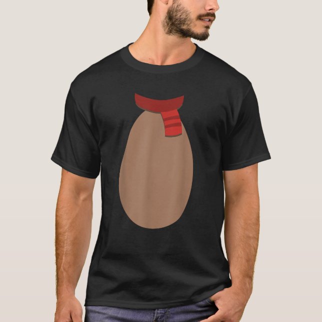 Christmas Reindeer Rudolph Red Nose Costume Fun  T-Shirt (Front)