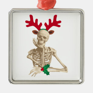 christmas reindeer skeleton metal tree decoration