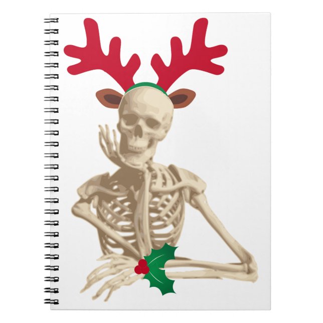 christmas reindeer skeleton notebook (Front)