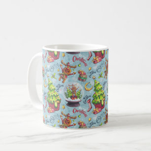 Christmas Reindeer & Snow Globes Coffee Mug