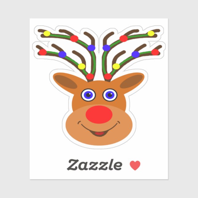 Christmas Reindeer Sticker (Sheet)