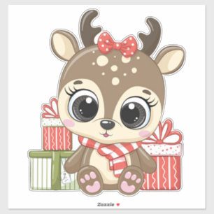 Christmas Reindeer Sticker