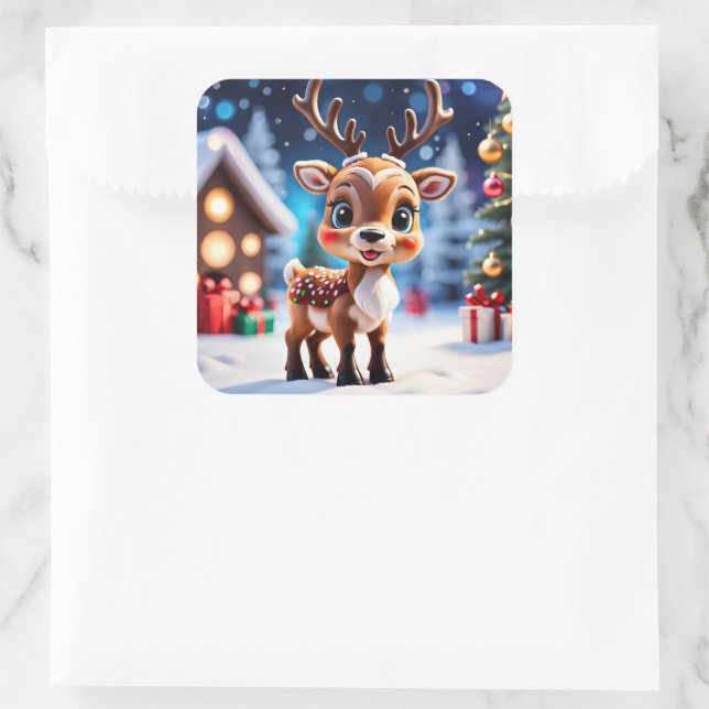 Christmas Reindeer Stickers (Bag)