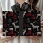 Christmas Reindeer & Stockings in Red And Grey Wrapping Paper<br><div class="desc">Bring festive charm to your holiday season with this Christmas reindeer and stockings design in classic red and charcoal grey. With its cosy woodland feel and timeless winter motifs, it’s perfect for wrapping gifts in a stylish yet traditional way. Printed on premium wrapping paper, perfect for making your gifts look...</div>