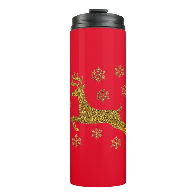 Christmas Reindeer Thermal Tumbler (Front)