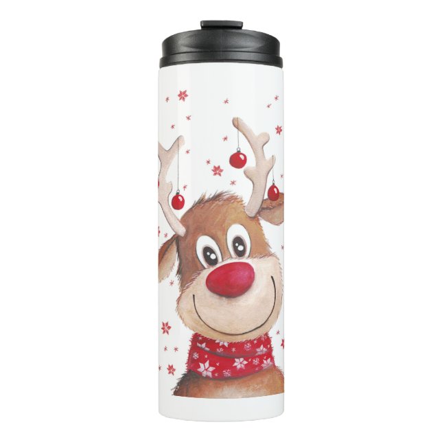 Christmas reindeer thermal tumbler (Front)