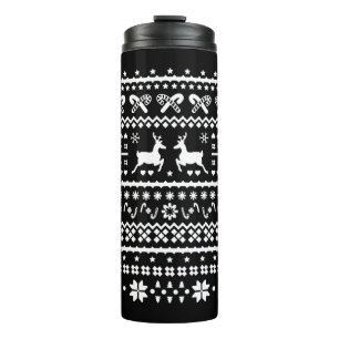 christmas reindeer thermal tumbler