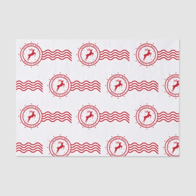 Christmas reindeer tissue paper (Front)