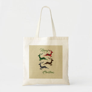 Christmas reindeer tote bag