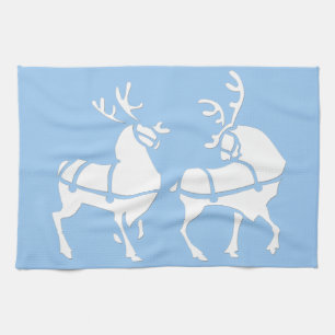 Christmas Reindeer Towel Custom Holiday Tea Towels