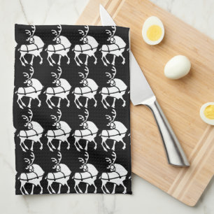 Christmas Reindeer Towel Custom Holiday Tea Towels
