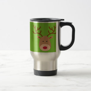 Christmas Reindeer Travel Coffee Mug