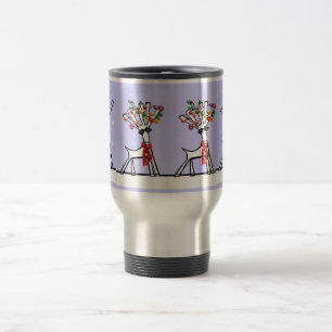 Christmas reindeer travel mug