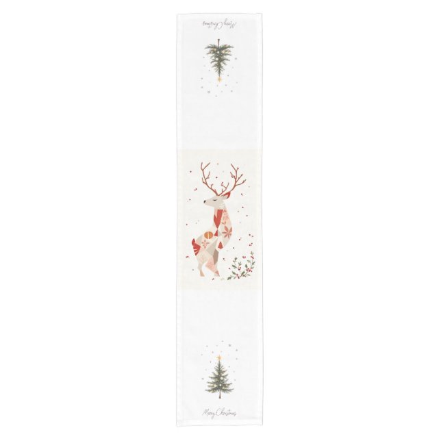 Christmas Reindeer & Tree Table Runner (Front)