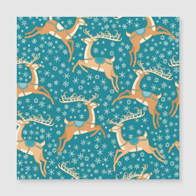 Christmas Reindeer: Vintage Seamless Pattern. (Front)