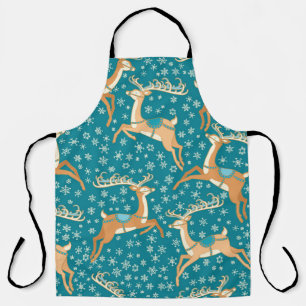 Christmas Reindeer: Vintage Seamless Pattern. Apron