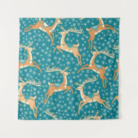 Christmas Reindeer: Vintage Seamless Pattern.