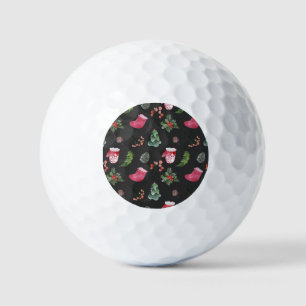Christmas Reindeer: Watercolor Seamless Pattern Golf Balls