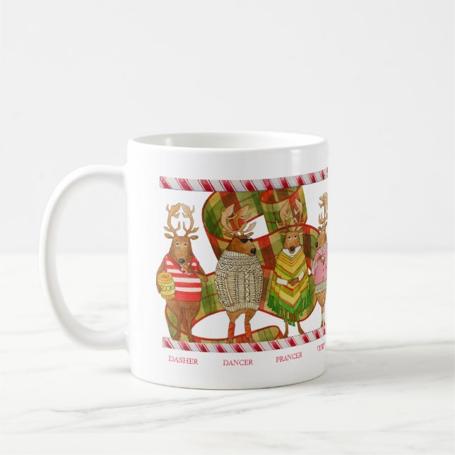 CHRISTMAS REINDEER White Mug (Left)