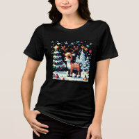 Christmas Reindeer Winter Wonderland Pixel Art