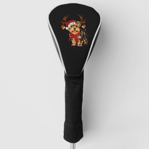 Christmas Reindeer Yorkie Golf Head Cover