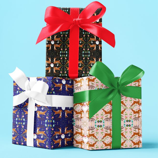 Christmas Reindeers Seamless Pattern Wrapping Paper Sheet (Creator Uploaded)