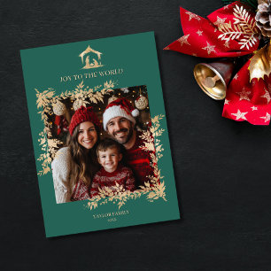 Christmas Religious Nativity Scene Family Photo  Holiday Card