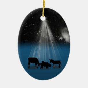 Christmas, Religious, Nativity, Stars, Ornament