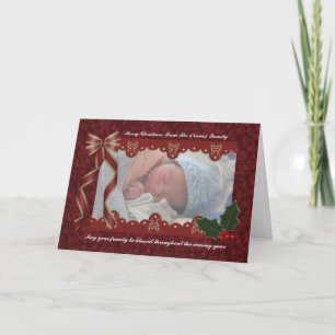 Christmas Religious Photo Card - Blessed Christmas