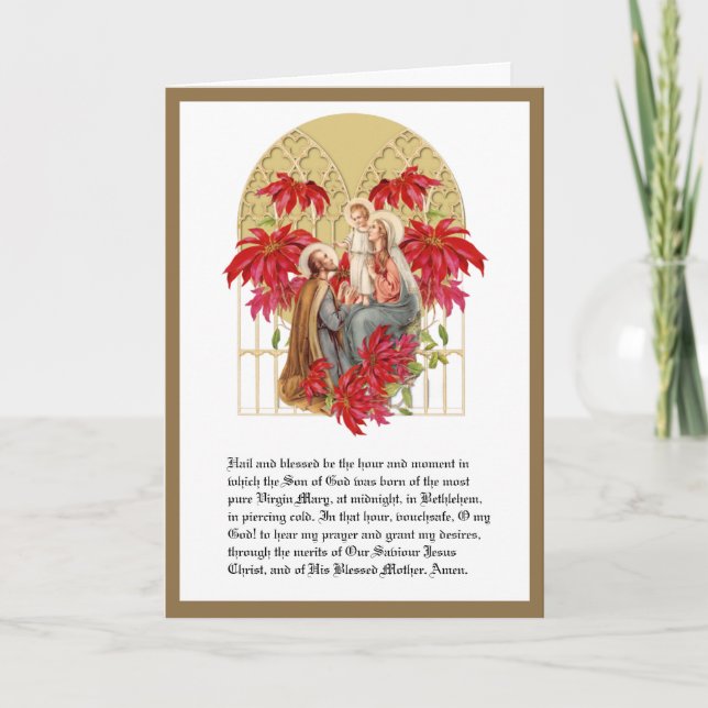 Christmas Religious St. Andrew Novena Holy Family  Holiday Card (Front)