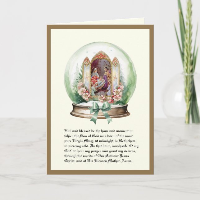 Christmas Religious St. Andrew Novena Holy Family  Holiday Card (Front)