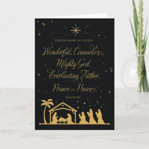 Christmas Religious Wonderful Counsellor Gold Card