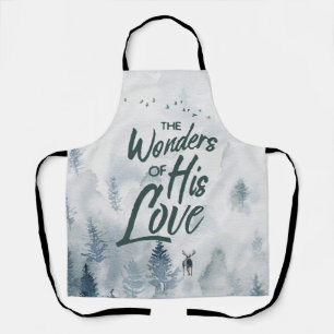 Christmas Religious Wonders of His Love Blessings Apron