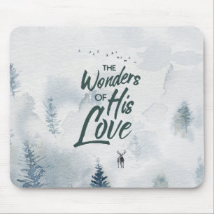 Christmas Religious Wonders of His Love Blessings  Mouse Mat