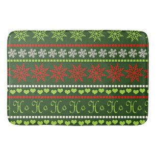 Christmas Repeating Pattern Bath Mat