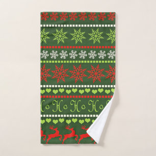 Christmas Repeating Pattern Hand Towel