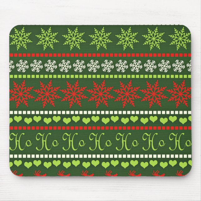 Christmas Repeating Pattern Mouse Mat (Front)