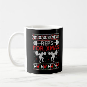 Christmas Reps For Xmas Weight Lifting Ugly Sweate Coffee Mug